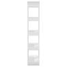 High Gloss White Book Cabinet/Room Divider - 80x30x160 cm