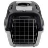 Pet Carrier Grey & Black - Durable Transport Box (61x40x38 cm)