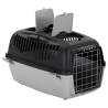 Pet Carrier Grey & Black - Durable Transport Box (61x40x38 cm)