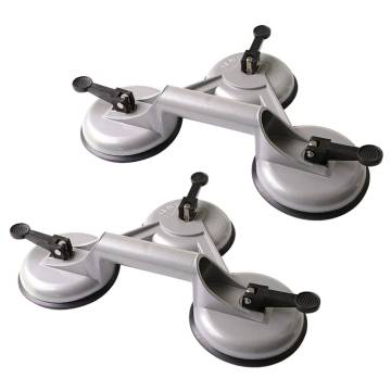 ProPlus Vacuum Lifters with 3 Suction Cups - Aluminium (2 pcs)