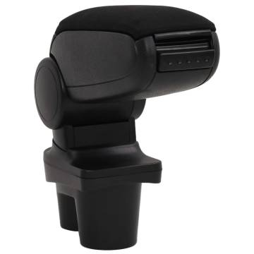 Car Armrest Black 13x36x(30-46) cm - Durable ABS Storage