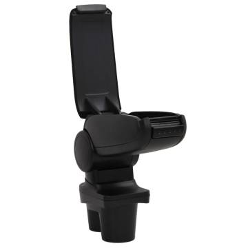 Car Armrest Black 13x36x(30-46) cm - Durable ABS Storage