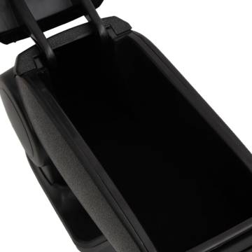 Car Armrest Black 13x36x(30-46) cm - Durable ABS Storage