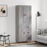 Highboard Grey Sonoma 69.5x34x180 cm Engineered Wood Colour grey sonoma Quantity in Package 1 Model 1 door 3 drawers 