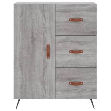 Stylish Highboard Grey Sonoma - 69.5x34x180 cm