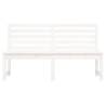 Garden Bench White 157.5 cm Solid Pine - Outdoor Furniture