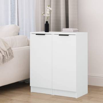 2 pcs White Sideboards - Stylish Storage | HipoMarket