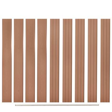 Replacement Fence Boards 9 pcs WPC 170 cm Brown | Hipomarket