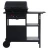 Gas BBQ Grill with 3-Layer Side Table - Outdoor Cooking Made Easy