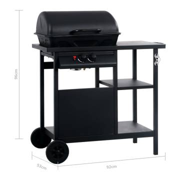 Gas BBQ Grill with 3-Layer Side Table - Outdoor Cooking Made Easy