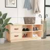 Shoe Bench 100x34x45 cm in Solid Pine Wood | HipoMarket