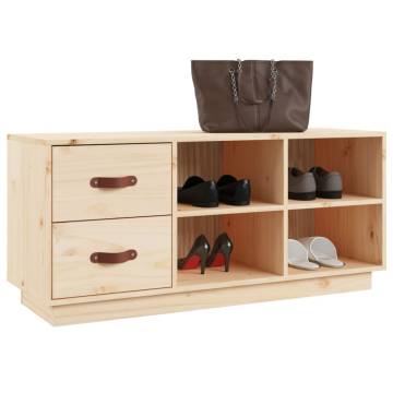 Shoe Bench 100x34x45 cm in Solid Pine Wood | HipoMarket