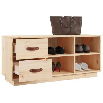 Shoe Bench 100x34x45 cm in Solid Pine Wood | HipoMarket