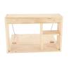 Esschert Design Wall Bar with Fold Down Shelf - Natural Finish