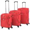 3 Piece Soft Case Trolley Set Red Colour red Quantity in Package 1 Number of wheels 4 