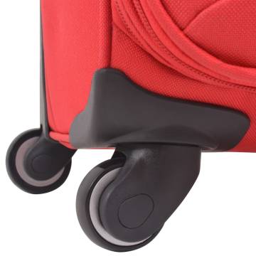 3 Piece Soft Case Trolley Set Red - Durable & Stylish Travel