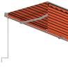 Manual Retractable Awning 4x3m - Orange & Brown | HipoMarket