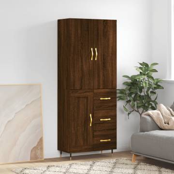 Highboard Brown Oak - Elegant Storage Solution | HipoMarket