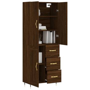 Highboard Brown Oak - Elegant Storage Solution | HipoMarket