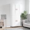 Highboard High Gloss White 69.5x34x180 cm Engineered Wood Colour high gloss white Quantity in Package 1 Model 2 doors 