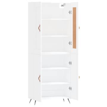 High Gloss White Highboard - Stylish Storage Solution