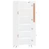 High Gloss White Highboard - Stylish Storage Solution