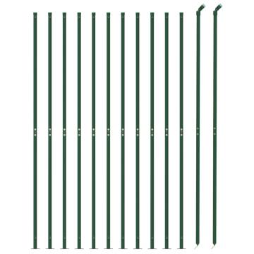 Wire Mesh Fence with Flange Green 1.1x25 m - Durable & Versatile