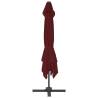 Cantilever Umbrella with Aluminium Pole - Bordeaux Red 400x300 cm