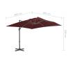 Cantilever Umbrella with Aluminium Pole - Bordeaux Red 400x300 cm