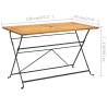 Folding Garden Table 120x70 cm - Solid Acacia Wood