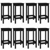 9 Piece Black Solid Wood Pine Bar Set - Stylish & Sturdy