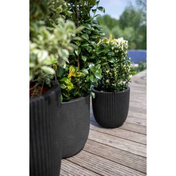 Capi Egg Planter Urban Smooth 43x41 cm Black | Hipomarket