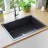 Handmade Kitchen Sink Black Stainless Steel Colour black Size 59 x 44 x 20 cm 