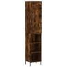 Stylish Highboard in Smoked Oak - 34.5x34x180 cm | HipoMarket