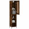 Stylish Highboard in Smoked Oak - 34.5x34x180 cm | HipoMarket