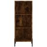 Stylish Highboard in Smoked Oak - 34.5x34x180 cm | HipoMarket