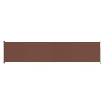 Stylish Patio Retractable Side Awning 140x600 cm - Brown