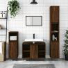 Bathroom Cabinet Brown Oak 80x33x60 cm Engineered Wood Colour brown oak Quantity in Package 1 Number of Pieces 