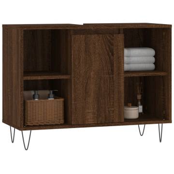 Bathroom Cabinet Brown Oak 80x33x60 cm - Stylish Storage