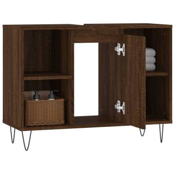 Bathroom Cabinet Brown Oak 80x33x60 cm - Stylish Storage