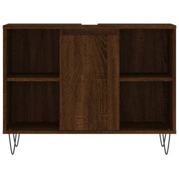 Bathroom Cabinet Brown Oak 80x33x60 cm - Stylish Storage