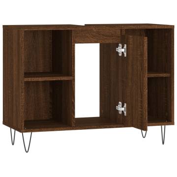 Bathroom Cabinet Brown Oak 80x33x60 cm - Stylish Storage