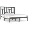 Grey Solid Pine Wood Bed Frame - Super King Size 180x200 cm