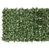 Balcony Screen with Dark Green Leaves - 400x100 cm | HipoMarket