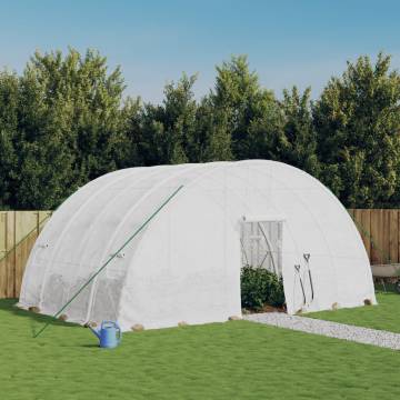 Durable 24 m² Greenhouse with Steel Frame - Hipomarket UK