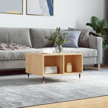 Elegant Coffee Table Sonoma Oak - 60x50 cm | Hipomarket