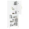 Stylish Highboard in High Gloss White - 69.5x34x180 cm