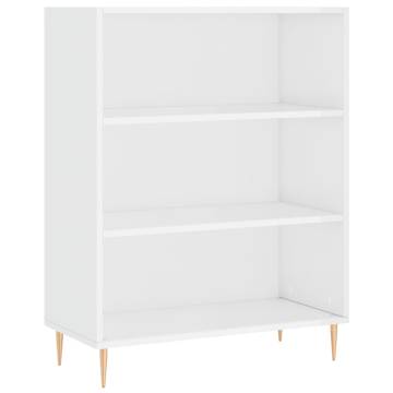 Stylish Highboard in High Gloss White - 69.5x34x180 cm