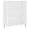 Stylish Highboard in High Gloss White - 69.5x34x180 cm