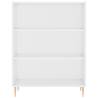 Stylish Highboard in High Gloss White - 69.5x34x180 cm